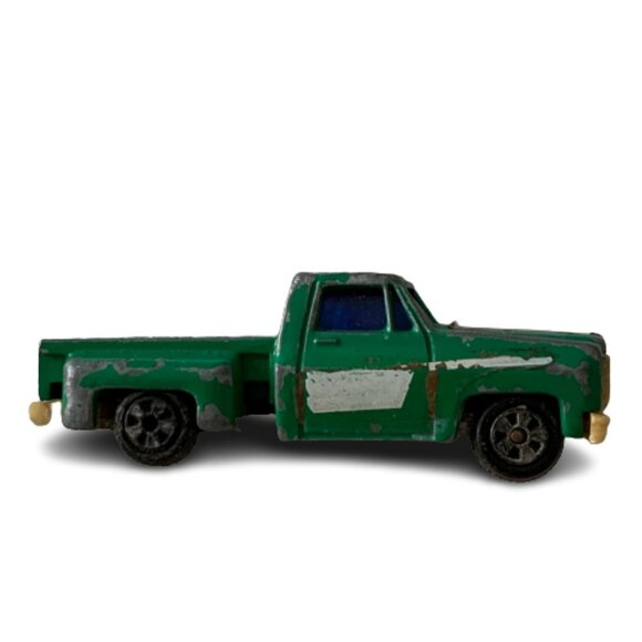 Vintage Yatming Chevy Stepside Pick Up Truck Die Cast Metal Car Toy Green - Picture 1 of 7